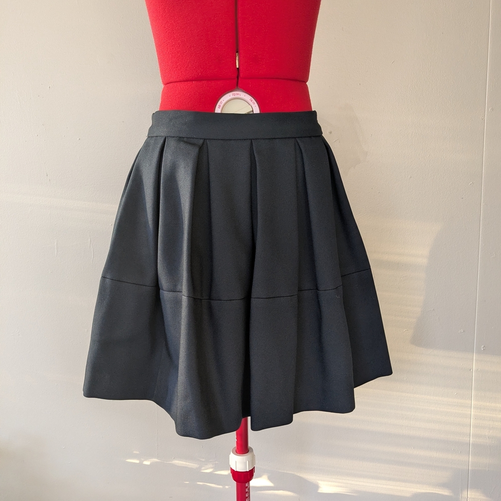 WHiT Navy Pleated Skirt